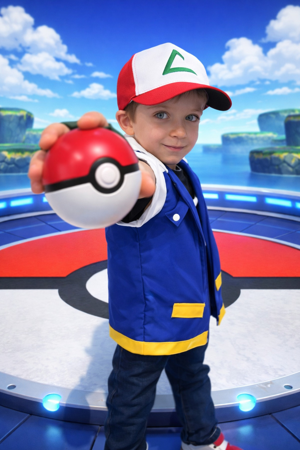 Felipe como Ash Ketchum